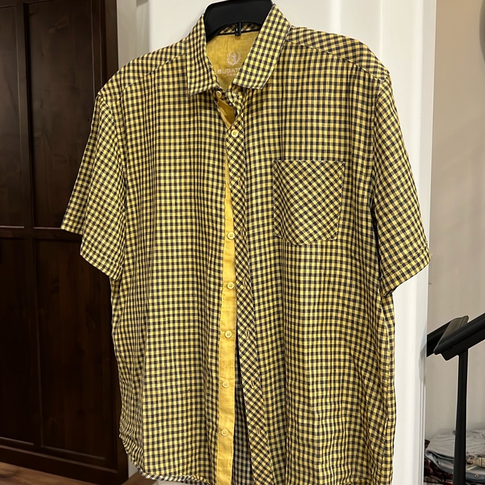 Bugatchi Mens Short Sleeve Shirt Size XL